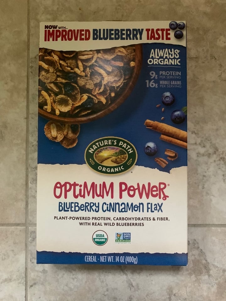 photo of Nature's Path Foods Blueberry Cinnamon Flax shared by @vegankeegan on  21 Apr 2020 - review