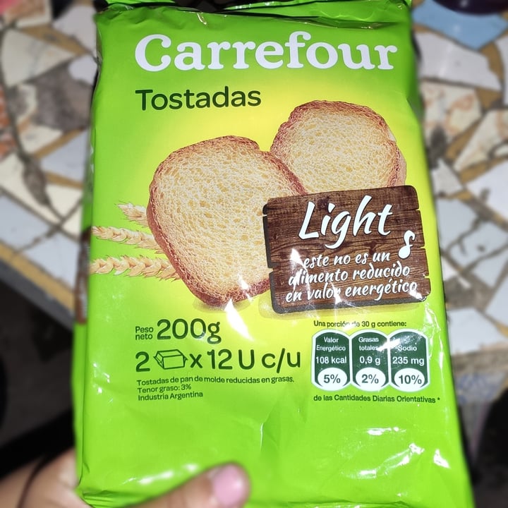 photo of Carrefour Tostadas light shared by @melinacmansilla on  20 Jan 2021 - review