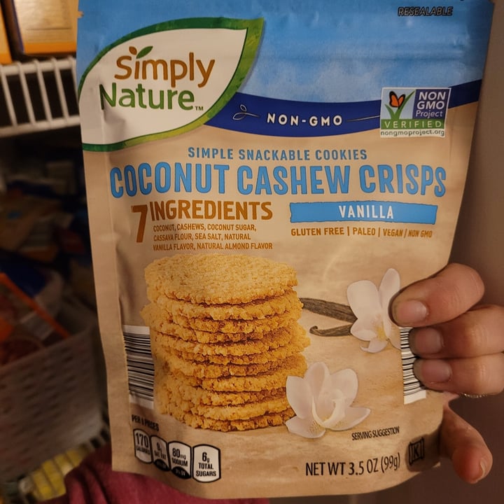 photo of Simply Nature Coconut cashew crisps - vanilla shared by @fitaussiekylie on  28 Apr 2021 - review