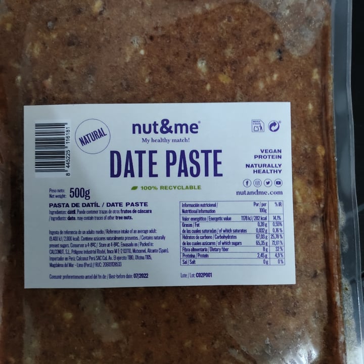 photo of Nut & me Pasta de Dátil shared by @alengendro on  25 Mar 2022 - review