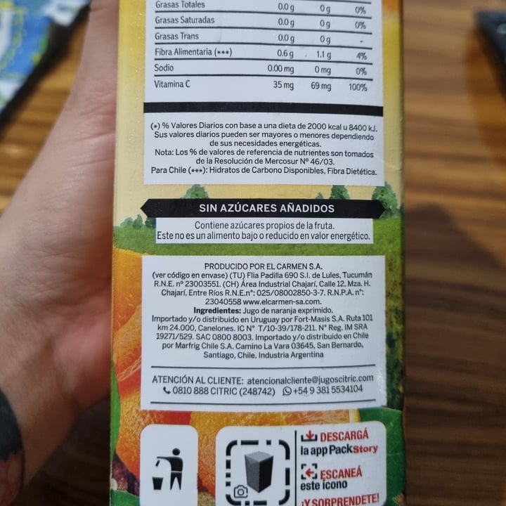 review photo of Citric Jugo De Naranja Con Pulpa Valencia Tardía shared by @nerymuny28 on 19 Apr 2021 - review