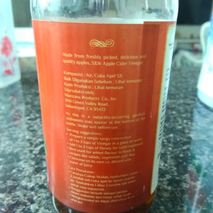 review photo of S&W Apple Cider Vinegar shared by @minyowijaya on 09 Jun 2020 - review