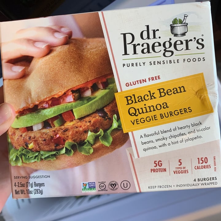 photo of Dr. Praeger's Black Bean Quinoa Veggie Burgers shared by @senatorjarjarbinks on  05 Aug 2021 - review