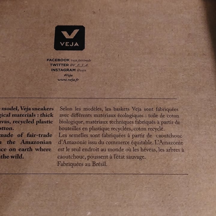 photo of Veja Baskets Veganes Veja À Crampon shared by @phanieb44 on  11 Mar 2021 - review