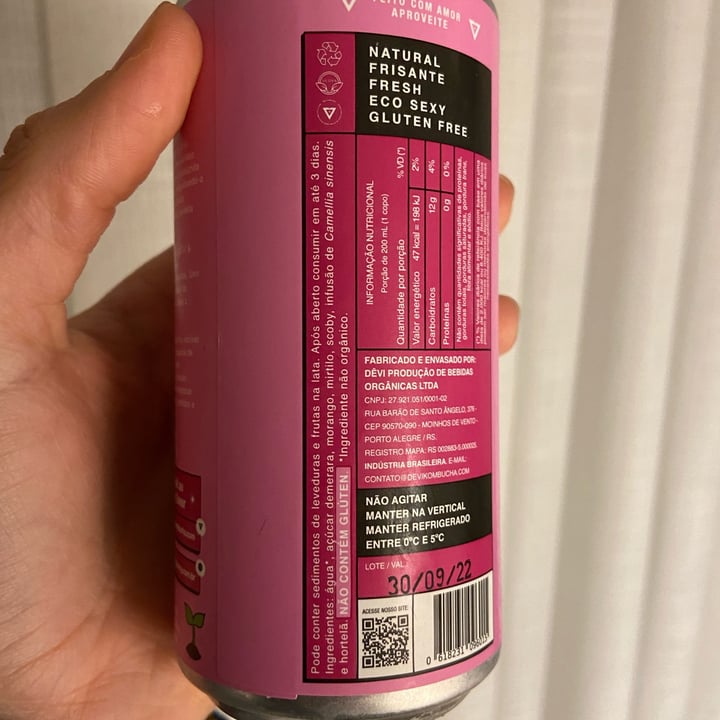 review photo of Dēvi Kombucha Devi frutas vermelhas shared by @carollopes on 07 Jul 2022 - review