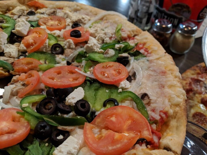 review photo of Mellow Mushroom Veg Out Pizza shared by @animalrightsknights on 03 Mar 2019 - review