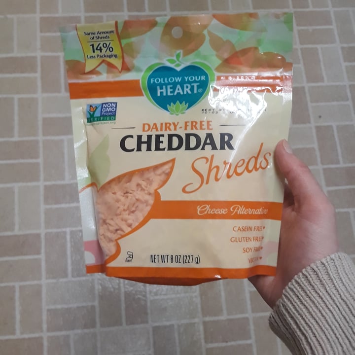 photo of Follow your Heart Cheddar Shreds shared by @hannahamell on  10 Jun 2021 - review