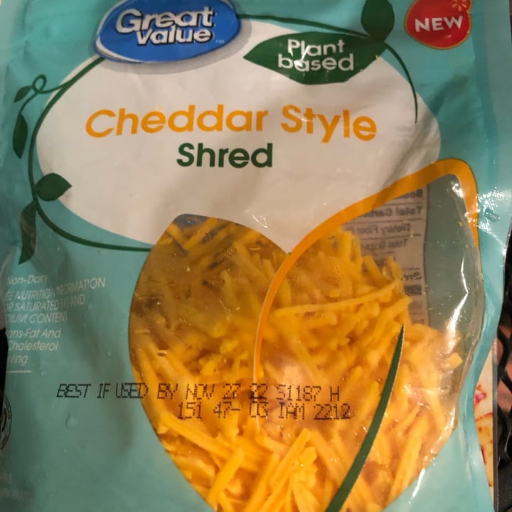 photo of Great Value  Plant based cheddar shared by @sanchray on  20 Aug 2022 - review