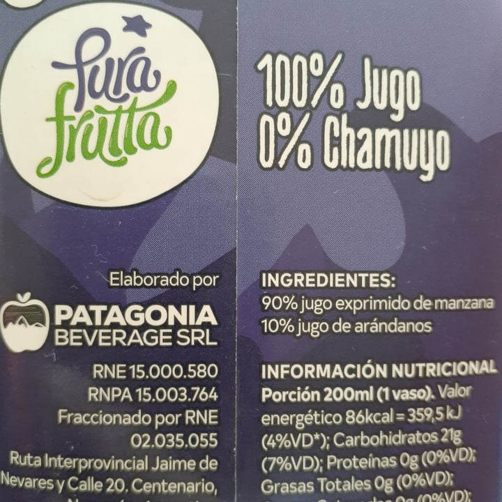 photo of Pura frutta Jugo De Arándano Y Manzana shared by @lalaveg on  01 Dec 2020 - review