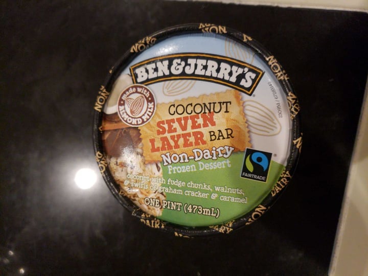 photo of Ben & Jerry's Coconut Seven Layer Bar Non-Dairy Frozen Dessert shared by @ambularfortheanimals on  19 Oct 2018 - review
