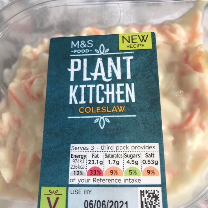 photo of Plant Kitchen (M&S) Plant Kitchen Vegan Coleslaw shared by @missjuliep on  30 Jun 2021 - review