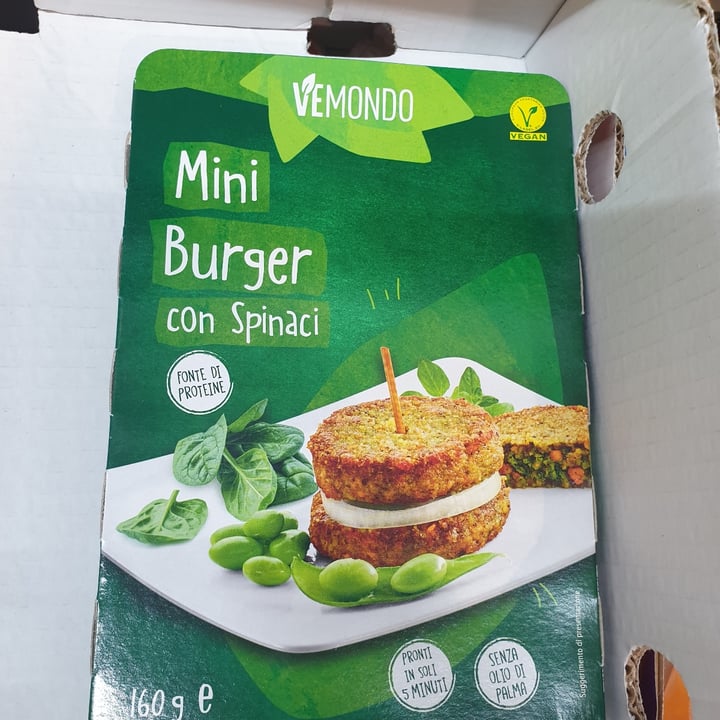photo of Vemondo Mini burger con spinaci shared by @signoragovegan on  03 Apr 2021 - review