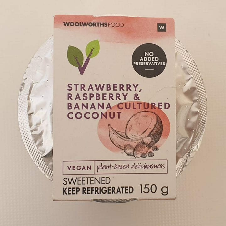 photo of Woolworths Food Strawberry, Raspberry & Banana Cultured Coconut shared by @compassionate1candy on  10 Aug 2022 - review