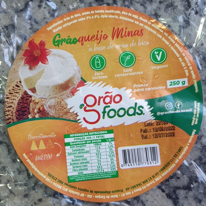 photo of Grão foods Queijo de grão de bico tipo minas shared by @sacredmyself on  26 Apr 2022 - review