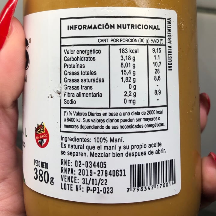 photo of Nina’s Mantequilla de Maní shared by @jazminn on  17 Aug 2021 - review