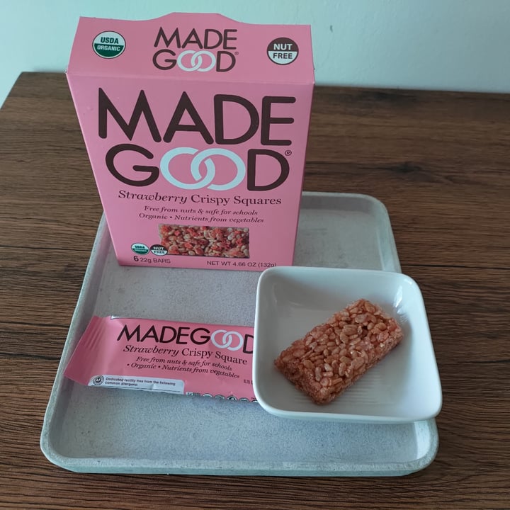 photo of Made Good Strawberry Crispy Squares shared by @stevenneoh on  20 Feb 2021 - review