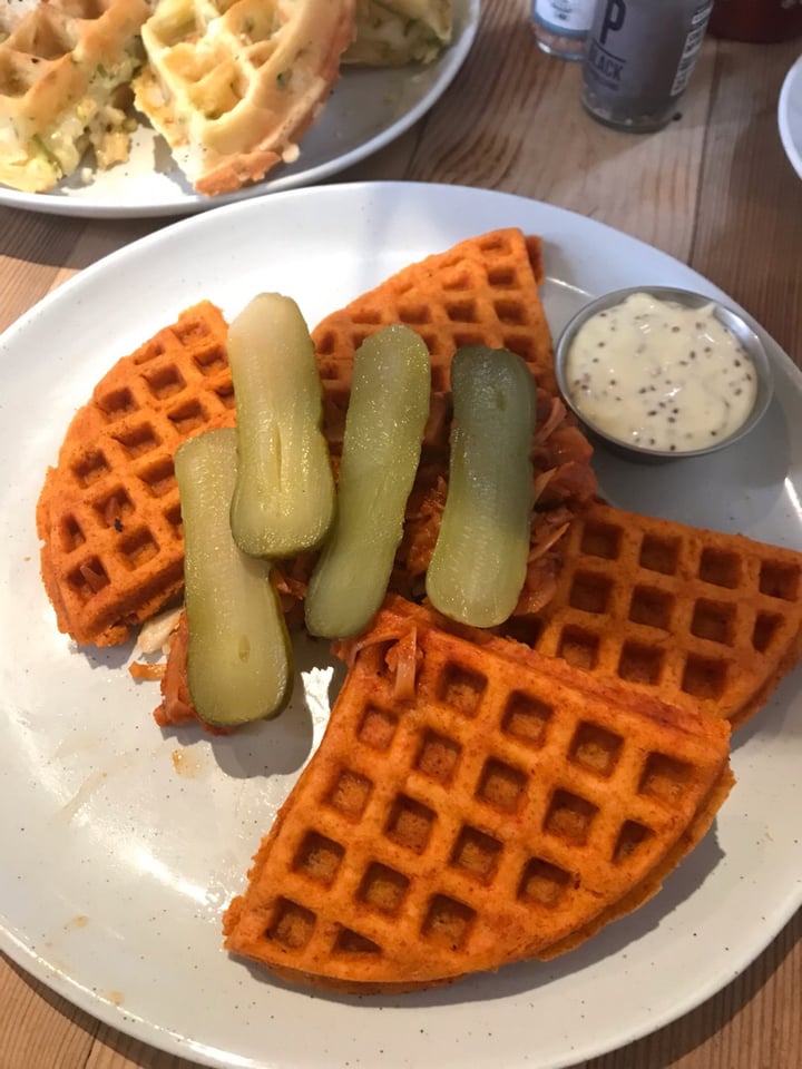 photo of Jessy's Waffles Courgette and Beetroot Hummus Waffles shared by @kfletch on  23 Jul 2019 - review