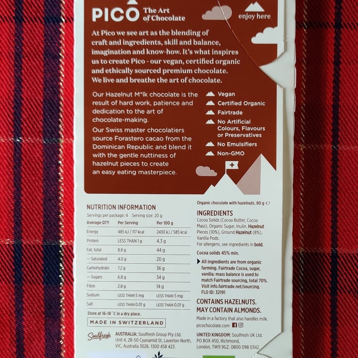 photo of Pico Chocolate Hazelnut M*lk shared by @nylalt on  17 Jan 2021 - review