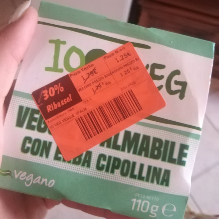 review photo of ioVEG Formaggio Spalmabile Con Erba Cipollina shared by @cuochettavegana on 05 Jul 2022 - review