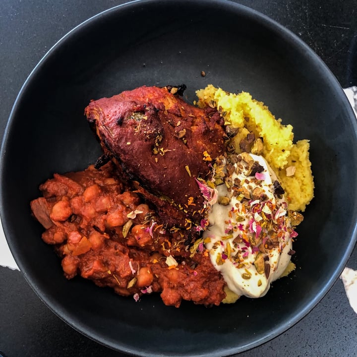 review photo of Lexi's Healthy Eatery Cauliflower Steak And Polenta Pap shared by @veganguidejhb on 12 Jun 2022 - review