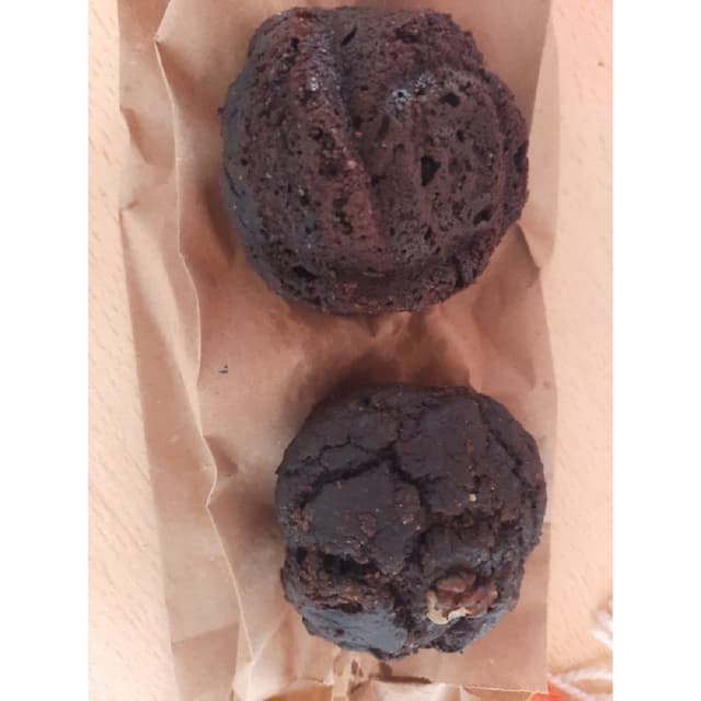 Photo of the dish “Muffins de cacao y alagarroba”