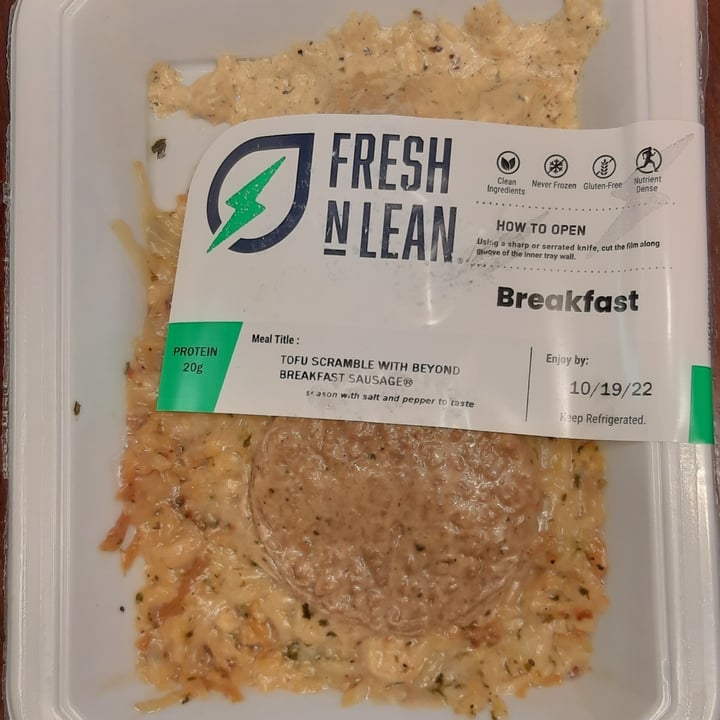 photo of Fresh N Lean Tofu Scramble With Beyond Breakfast Sausage shared by @tatornmaui on  25 Oct 2022 - review
