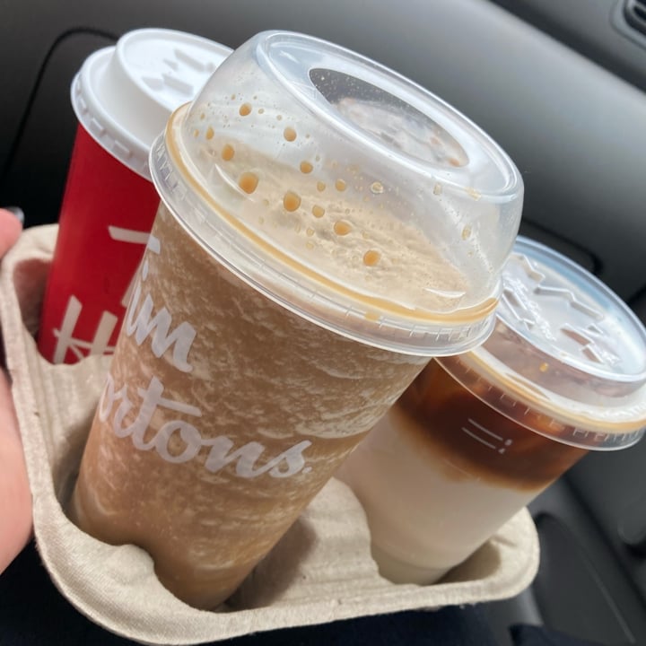 Tim Hortons Oakville, Canada Oat Milk Iced Capp Review abillion