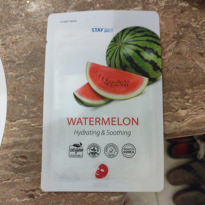 photo of Stay well watermelon mask shared by @framononoke on  06 Aug 2022 - review