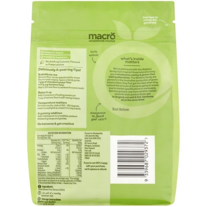 photo of Macro Wholefoods Market Green Banana Flour shared by @georginakreutzer on  01 Dec 2020 - review