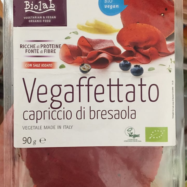 photo of Biolab Carpaccio Di "Bresaola" Plantbased shared by @ladyziggys on  27 Aug 2020 - review