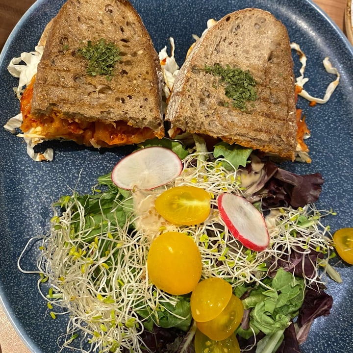 review photo of Am I Addicted - Pottery Studio & V Cafe Grilled Cheese Kimchi Sandwich shared by @rebszw on 28 Jun 2022 - review
