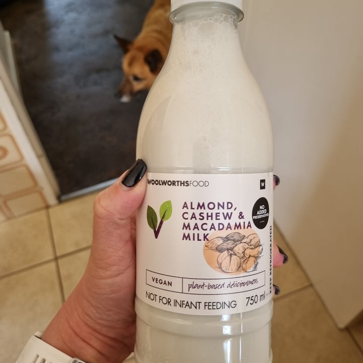 photo of Woolworths Food Almond cashew & macadamia milk shared by @twohappyrescuemutts on  31 Oct 2022 - review