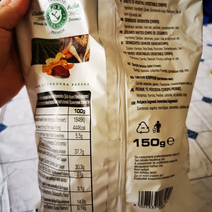 photo of Vintage Potatoes Fox Nut & Snack Pastinaca carota & barbabietola rossa shared by @valentinacanepa on  06 Oct 2021 - review