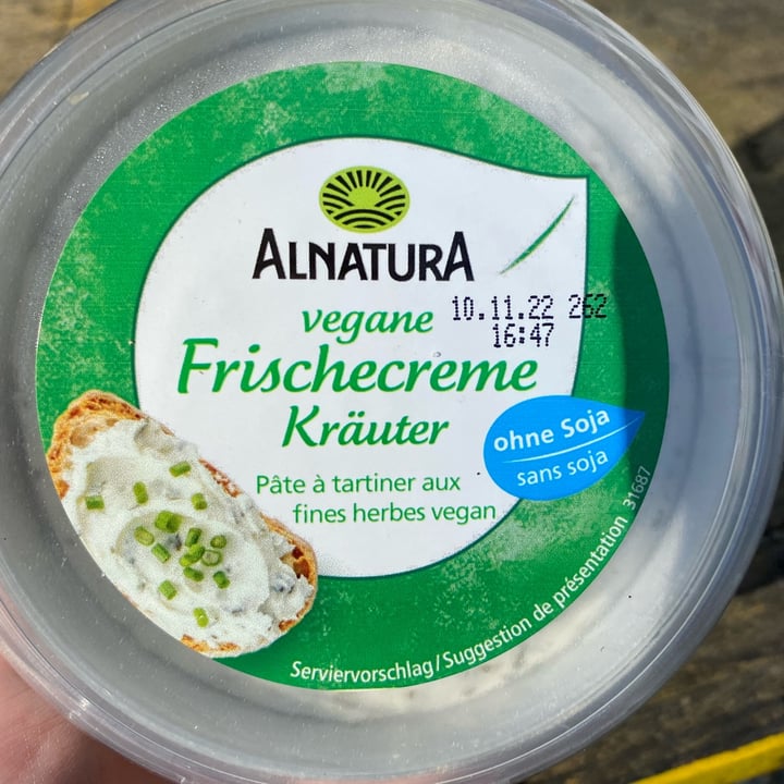 review photo of Alnatura Vegane Frischecreme Kräuter shared by @qualle on 18 Oct 2022 - review
