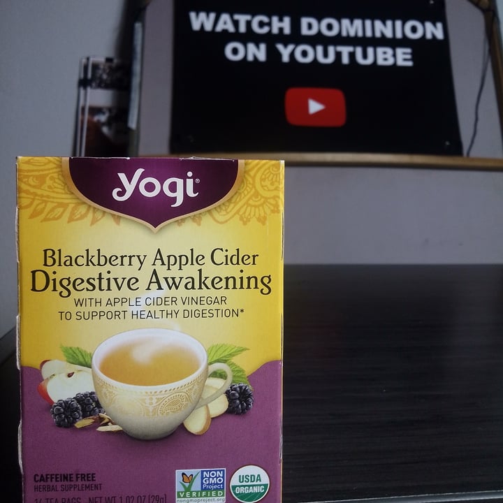Yogi Tea Organic Blackberry Apple Cider Vinegar Digestive Awakening