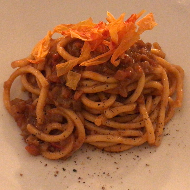 review photo of Capra e Cavoli vegetariano, vegano e pesce Pici con ragù vegano shared by @zorb on 19 Apr 2022 - review