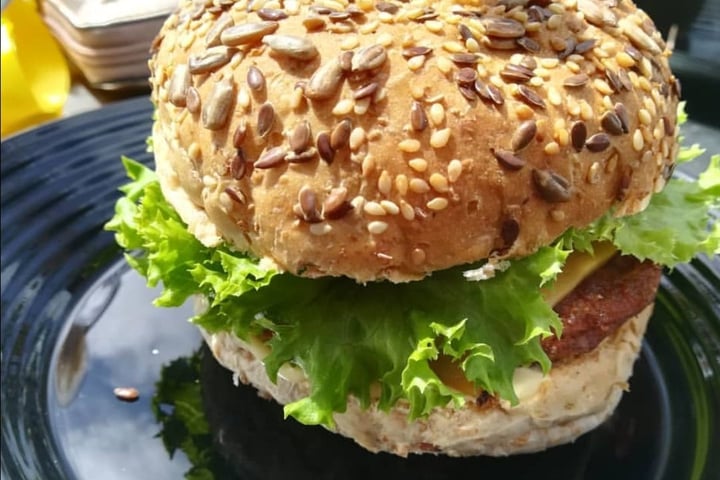 photo of The Fussy Vegan Beyond Burger shared by @twohappyrescuemutts on  30 Nov 2019 - review