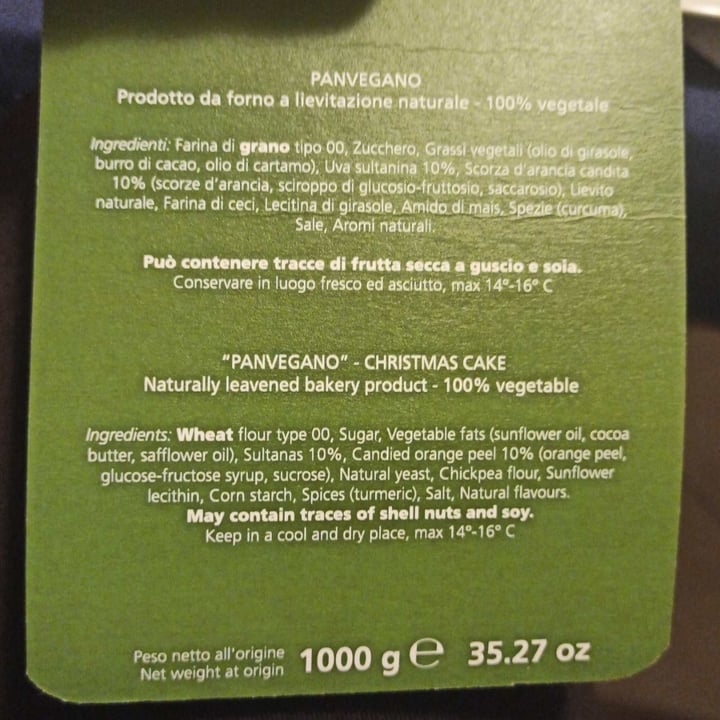 photo of Le cuspidi pasticceria Panettone Vegano shared by @barb30493 on  03 Jan 2022 - review