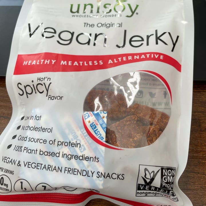review photo of Unisoy Wholesome Wonders Hot'n Spicy Jerky shared by @xbriannax on 04 Oct 2021 - review