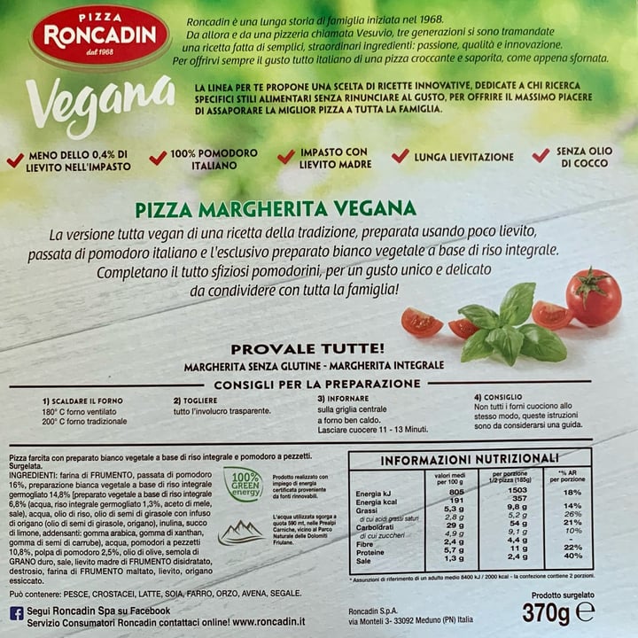 photo of Pizza roncadin Pizza margherita shared by @adele91m on  10 Apr 2022 - review