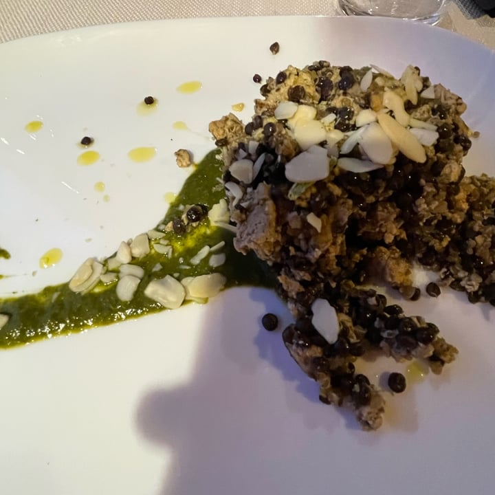 photo of Ecosteria Parco Santi Angeli Timballo di tofu, quinoa, mandorle e lenticchie su crema al wasabi shared by @pa0lag on  24 Apr 2022 - review