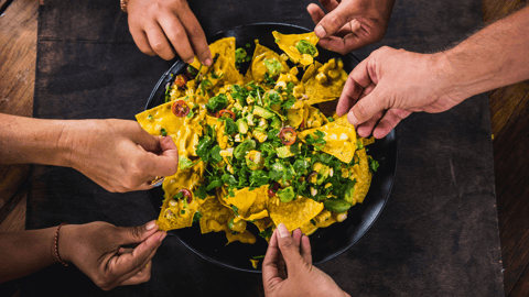 Quick and easy nacho platter recipe