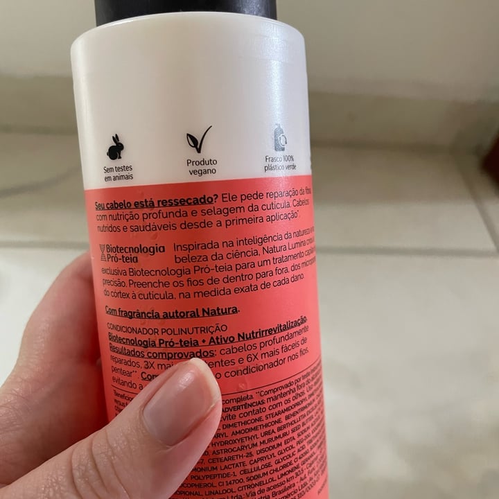 photo of Natura condicionador lumina para cabelos secos shared by @lyagobetti on  08 May 2022 - review