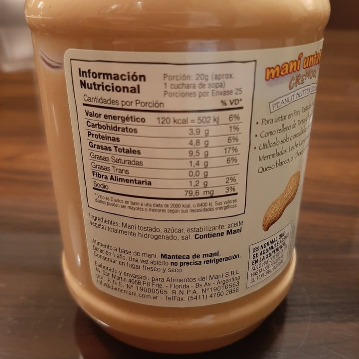 review photo of Dame Mani Mantequilla de Maní Cremosa shared by @theoriginalraccoon on 21 Oct 2021 - review