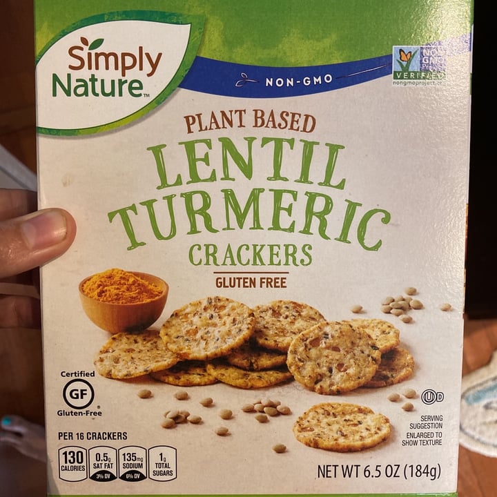 photo of Simply Nature Lentil turmeric crackers shared by @sjmeans on  08 Jun 2021 - review