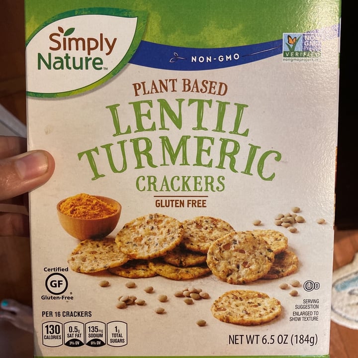 review photo of Simply Nature Lentil turmeric crackers shared by @sjmeans on 08 Jun 2021 - review