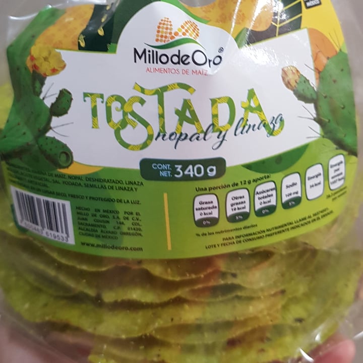 photo of Millo de oro Tostadas de Nopal shared by @gingerhely on  12 Jul 2020 - review