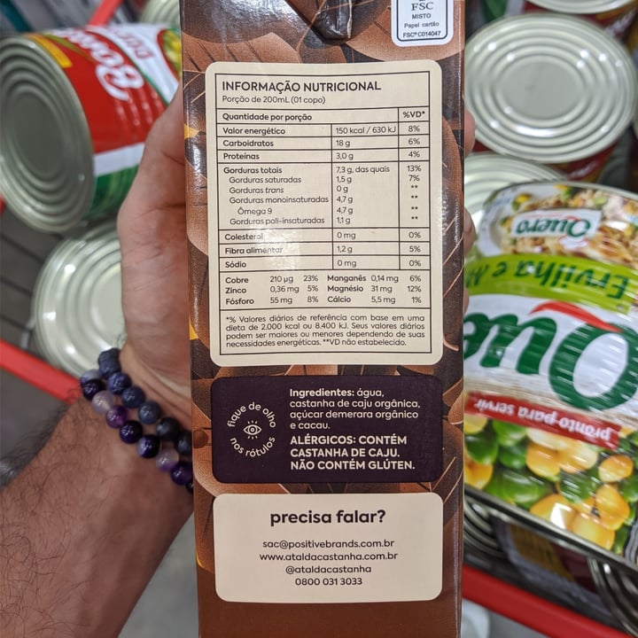 review photo of A Tal da Castanha Bebida vegetal shared by @caiqueoliveira on 21 Apr 2022 - review