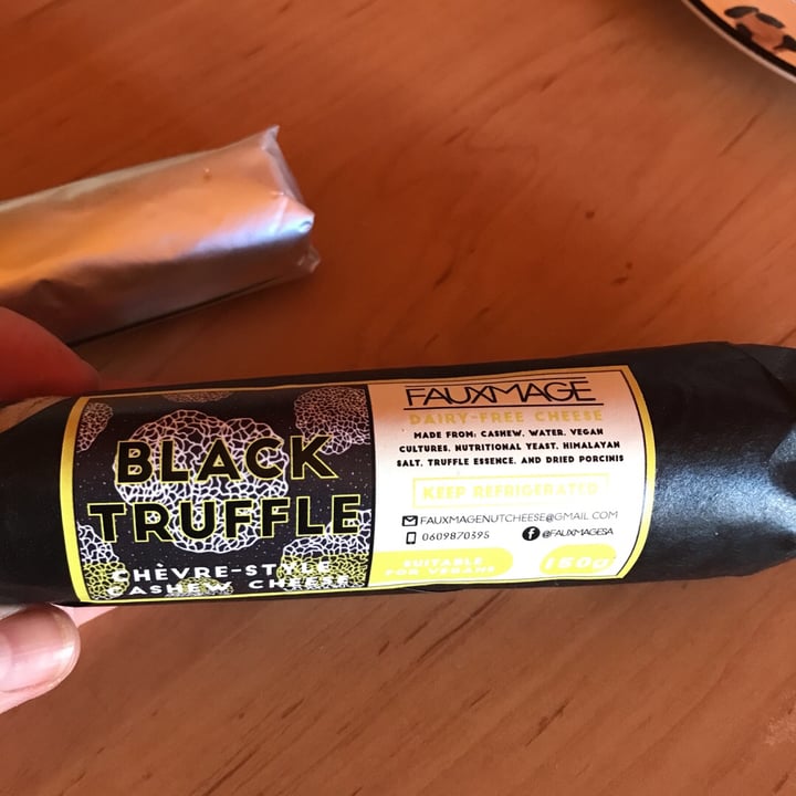 photo of Fauxmage Black Truffle Chèvre-Style Cashew Cheese shared by @bugsmaley on  15 Jul 2019 - review
