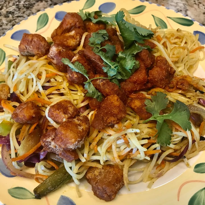 photo of The Sudra Indo-Chinese Soy Chicken And Noodles Plate shared by @pdxveg on  23 Apr 2020 - review